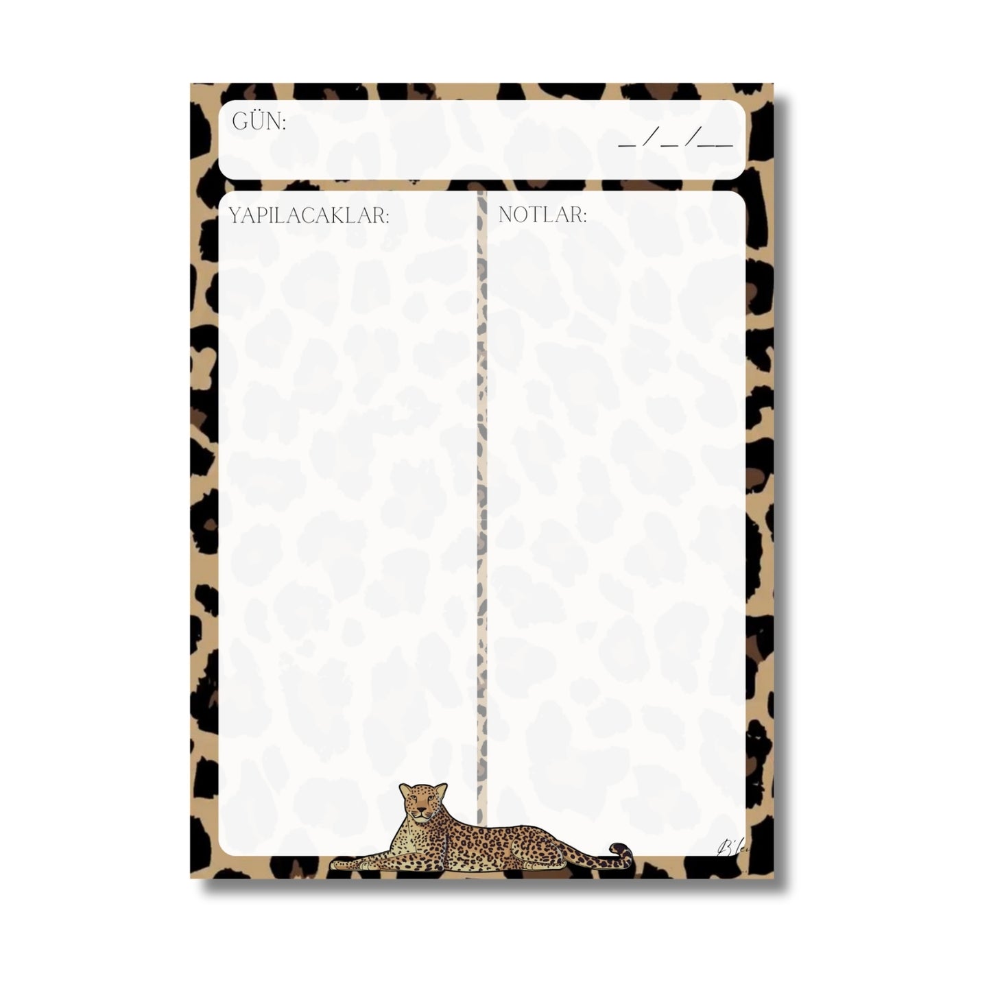 B'len "mini planner" Günlük Planlayıcı Hayvanlar Leopar
