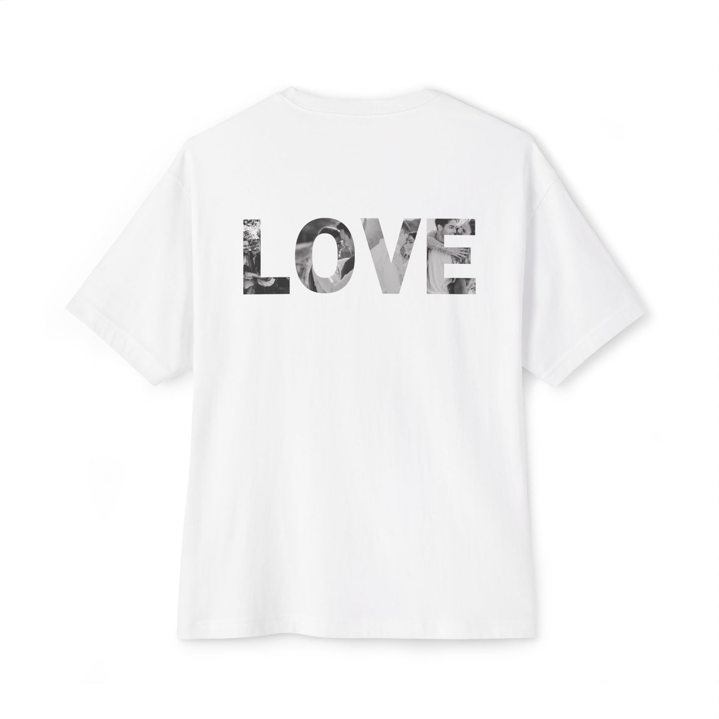 B'len Special Oversize T-Shirt LOVE Unisex Beyaz *Kişiye Özel Baskı