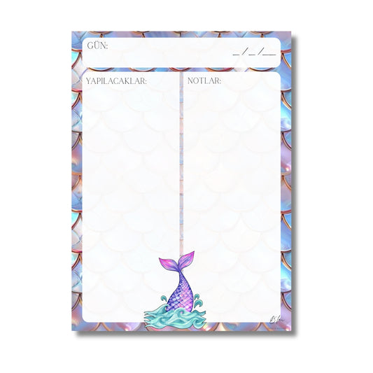 B'len "mini planner" Günlük Planlayıcı Denizaltı Denizkızı