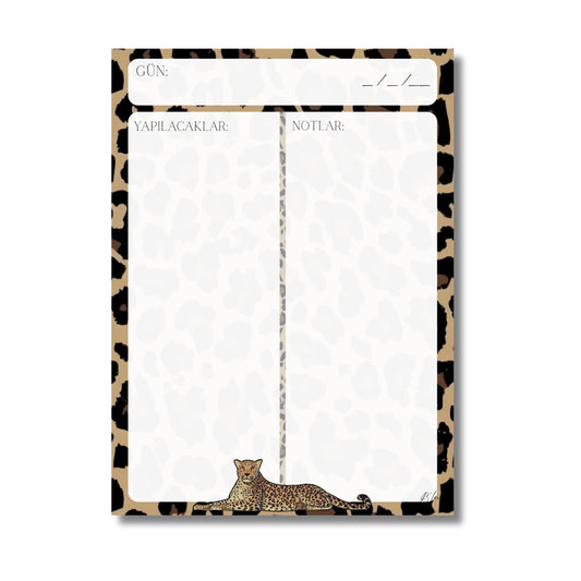B'len "mini planner" Günlük Planlayıcı Hayvanlar Leopar