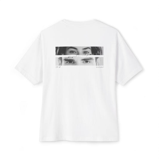 B'len Special Oversize T-Shirt Me &You Unisex Beyaz  *Kişiye Özel Baskı
