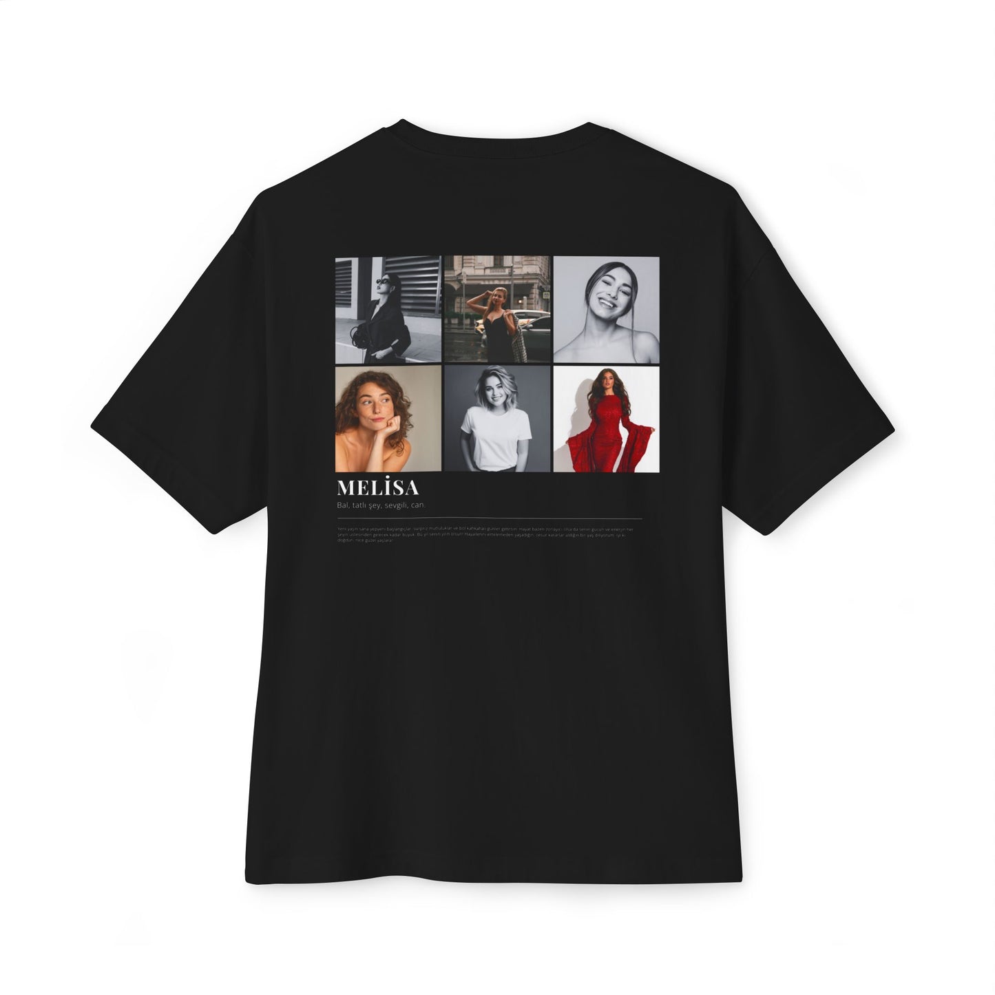 B'len Special Oversize T-Shirt Meaning Unisex Siyah *Kişiye Özel Baskı