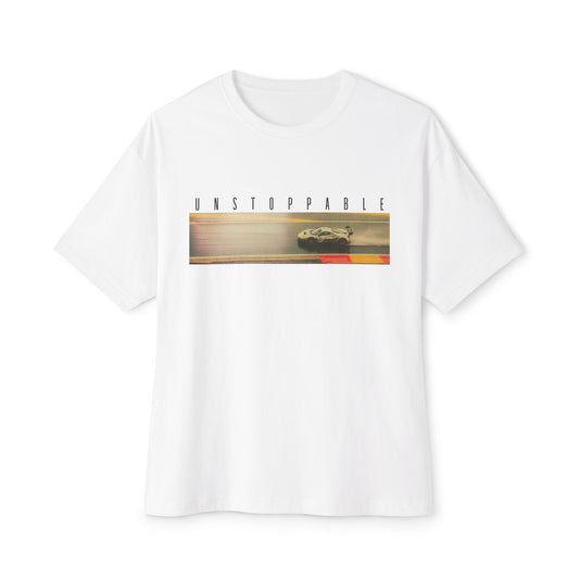B'len Deep Oversize T-Shirt Unstoppable Unisex Beyaz