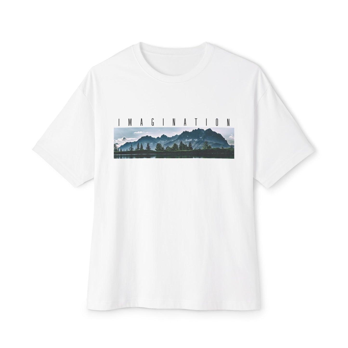 B'len Deep Oversize T-Shirt Imagination Unisex Beyaz